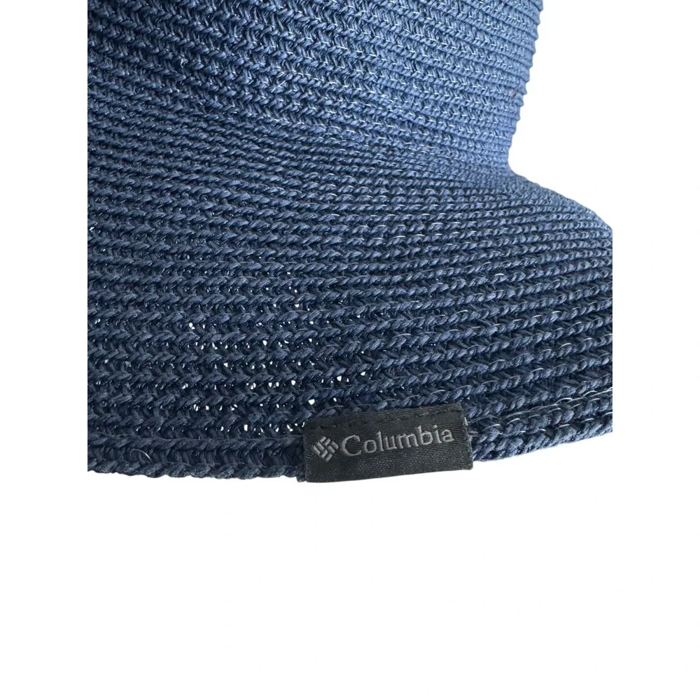 Columbia Global Adventure Packable Straw Hat Navy Blue‎ Wide Brim Floppy Sun Hat